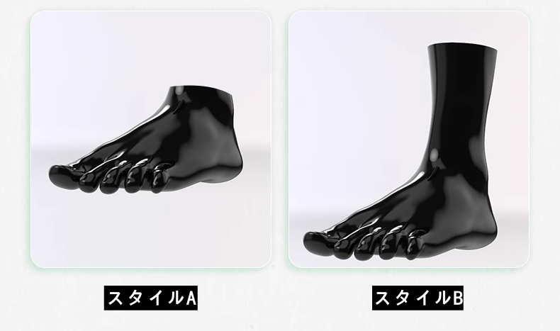 ブラック　足袋　ピカピカシリコン素材製-3