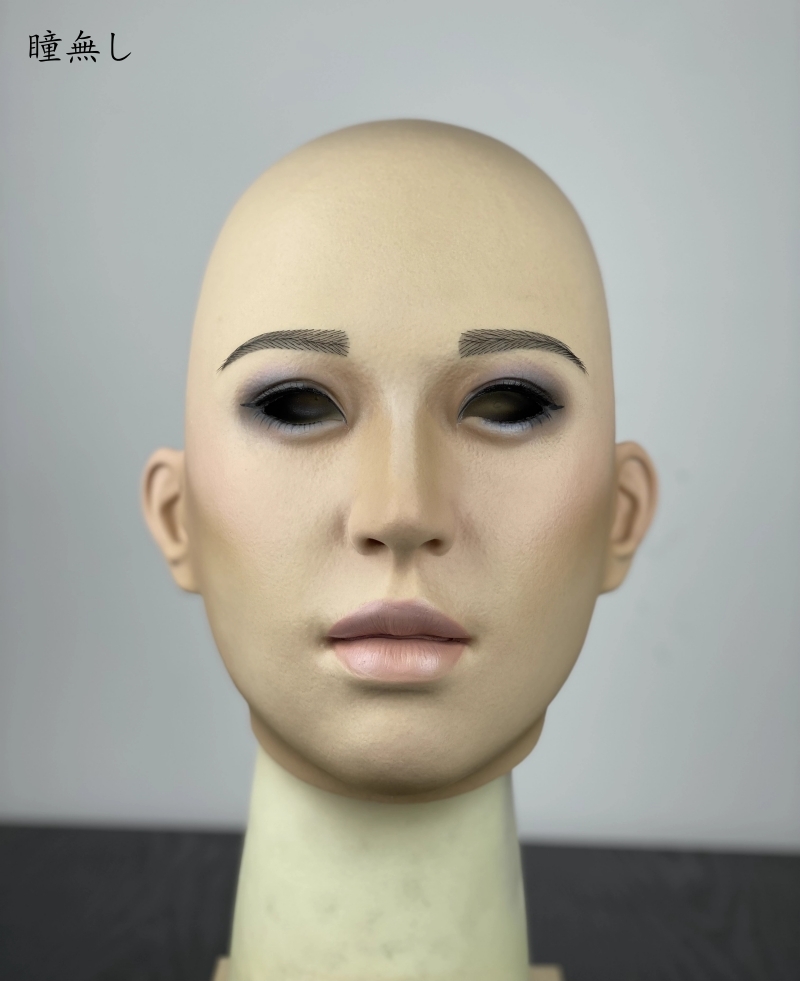 美人顔　「洛桜」　シリコン制フィメールマスク　フルヘッド　ノーマルメイク付き　瞳無し／瞳付　後ろ紐付き　女装グッズ　正規品保証　全国送料無料-6