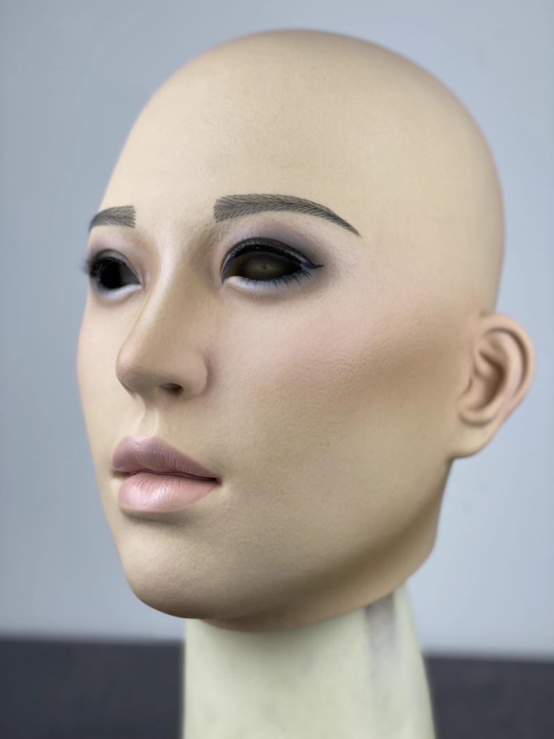 美人顔　「洛桜」　シリコン制フィメールマスク　フルヘッド　ノーマルメイク付き　瞳無し／瞳付　後ろ紐付き　女装グッズ　正規品保証　全国送料無料-8