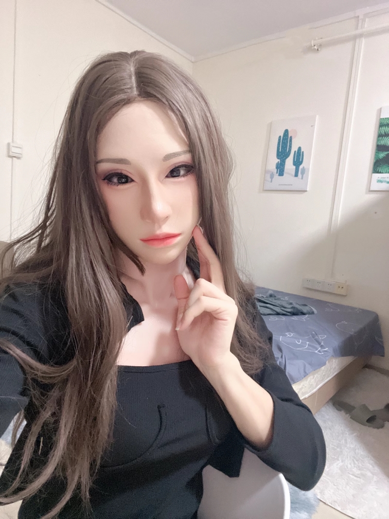美人顔　「幕雪」　フルヘッド　シリコン制フィメールマスク　ノーマルメイク付き　瞳無し　女装グッズ　正規品保証　全国送料無料-4