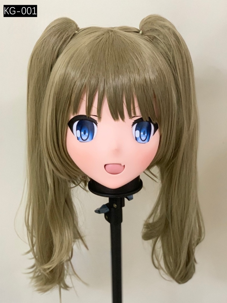 高品質樹脂製　着ぐるみマスク(KG-001~KG-010)　ハーフマスク／全頭マスク　ウィッグ付き　サイズオーダーメイド　キャラクターオーダーメイド受付中　全国送料無料-1