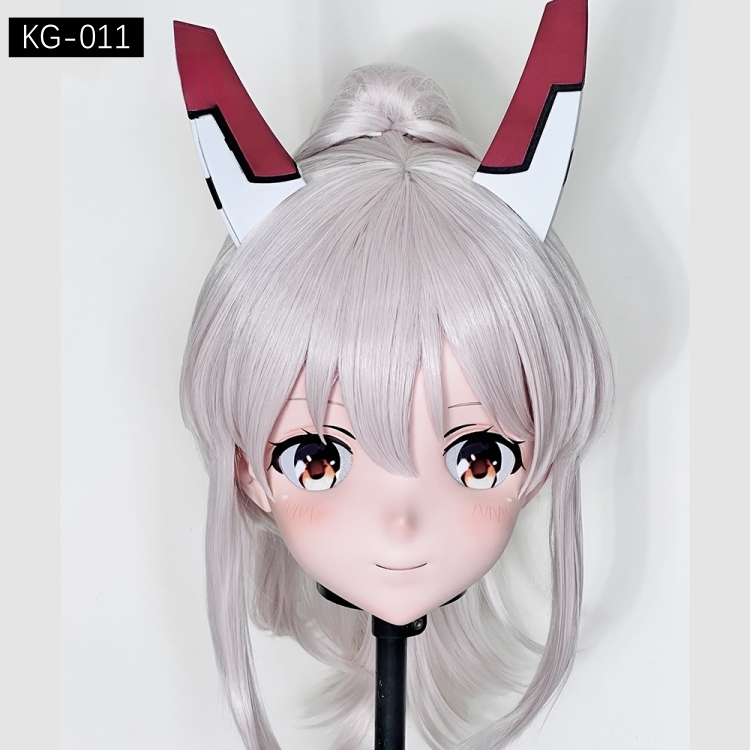 高品質樹脂製　着ぐるみマスク(KG-011~KG-020)　ハーフマスク／全頭マスク　ウィッグ付き　サイズオーダーメイド　キャラクターオーダーメイド受付中　全国送料無料-1