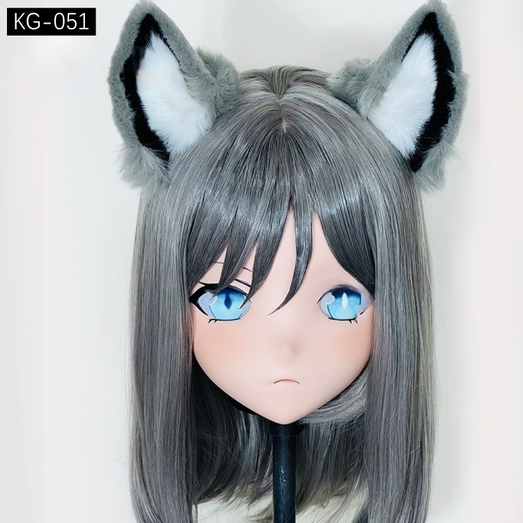 高品質樹脂製　着ぐるみマスク(KG-051~KG-060)　ハーフマスク／全頭マスク　ウィッグ付き　サイズオーダーメイド　キャラクターオーダーメイド受付中　全国送料無料-1