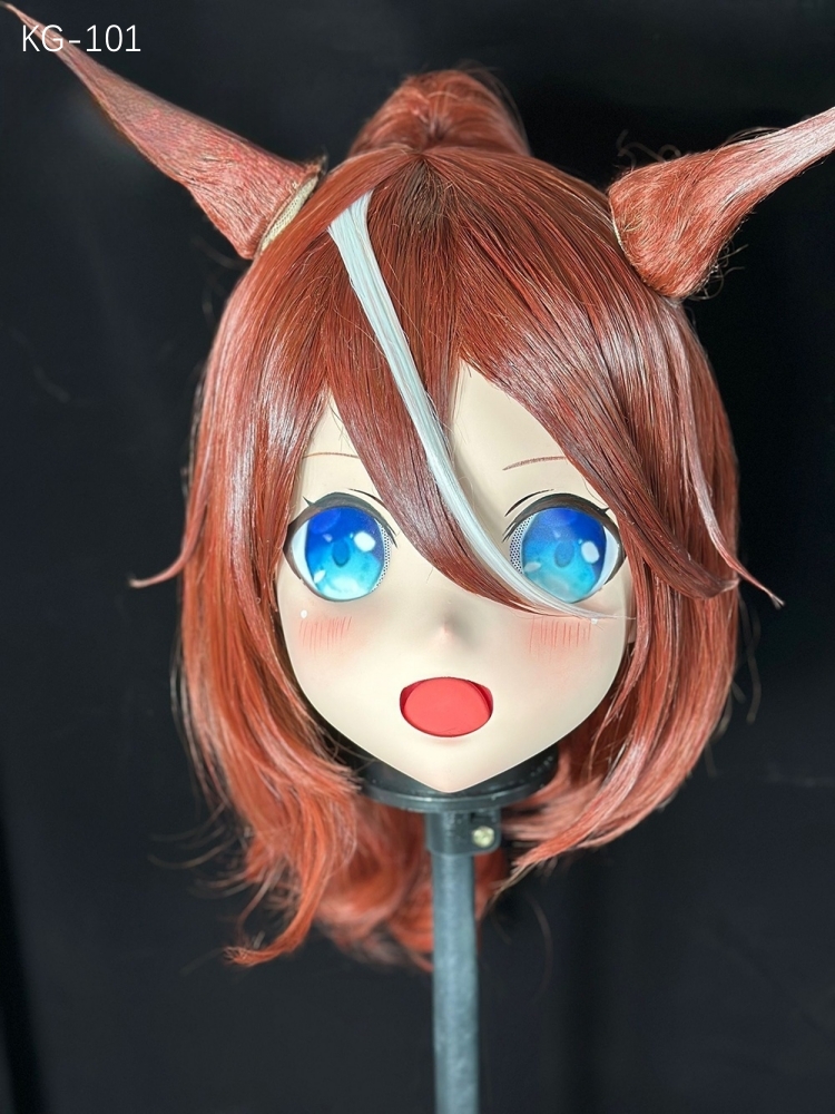 高品質樹脂製　着ぐるみマスク(KG-0101~KG-0110)　ハーフマスク／全頭マスク　ウィッグ付き　サイズオーダーメイド　キャラクターオーダーメイド受付中　全国送料無料-1