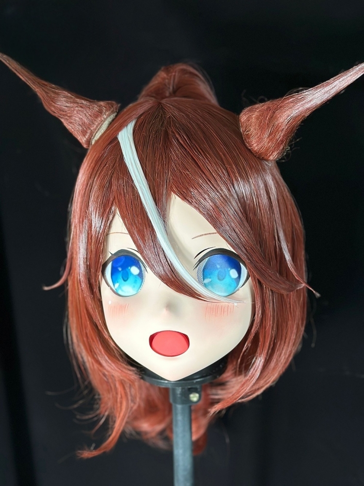 高品質樹脂製　着ぐるみマスク(KG-0101~KG-0110)　ハーフマスク／全頭マスク　ウィッグ付き　サイズオーダーメイド　キャラクターオーダーメイド受付中　全国送料無料-3