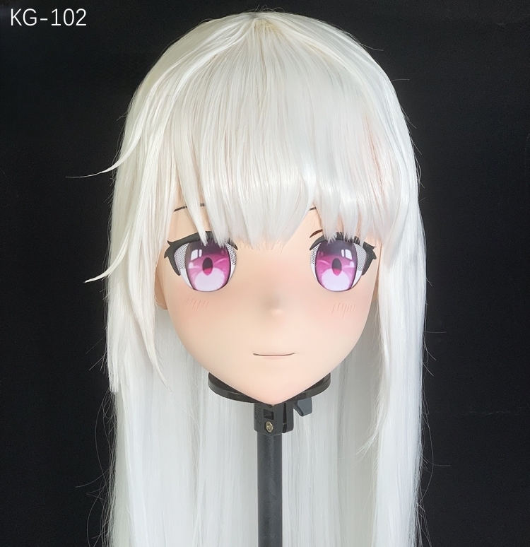 高品質樹脂製　着ぐるみマスク(KG-0101~KG-0110)　ハーフマスク／全頭マスク　ウィッグ付き　サイズオーダーメイド　キャラクターオーダーメイド受付中　全国送料無料-4