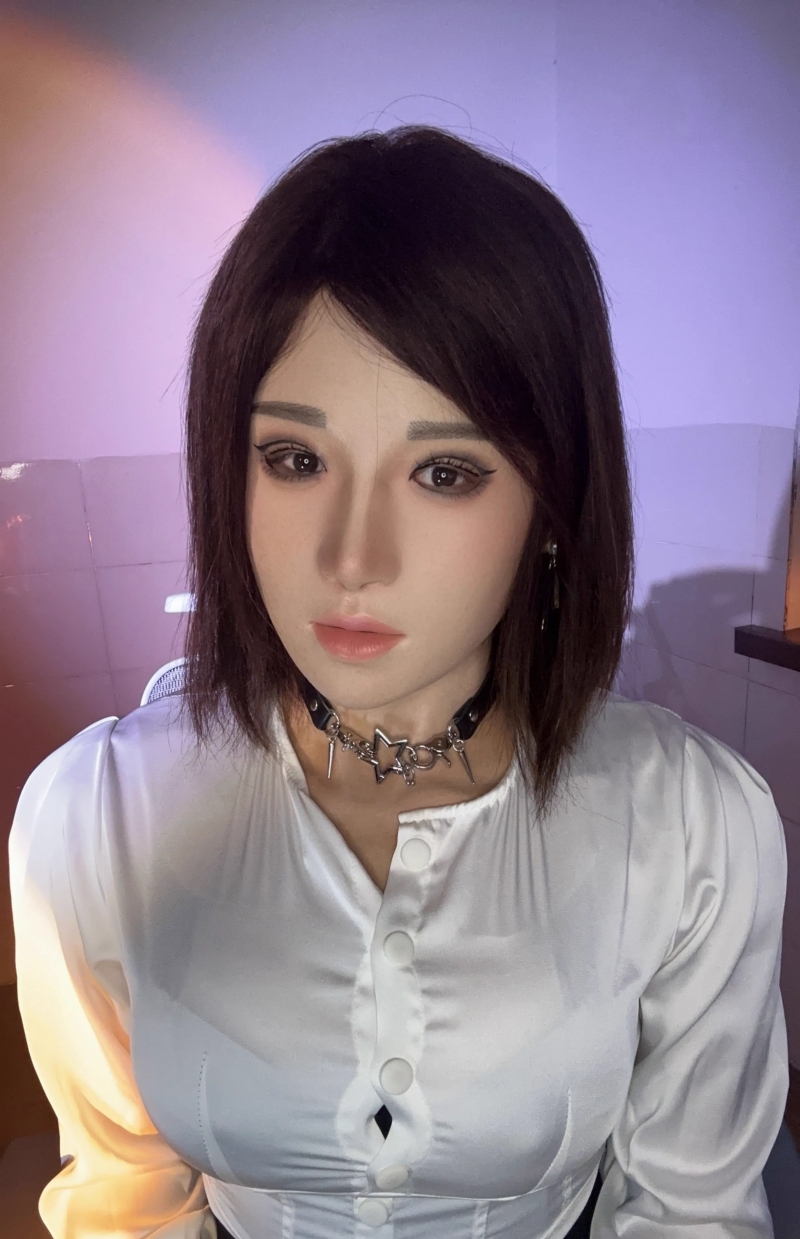 アジア美人顔　「若琳」　シリコン制フィメールマスク　フルヘッド　メイク付き　瞳無し　女装グッズ　正規品保証　全国送料無料-2