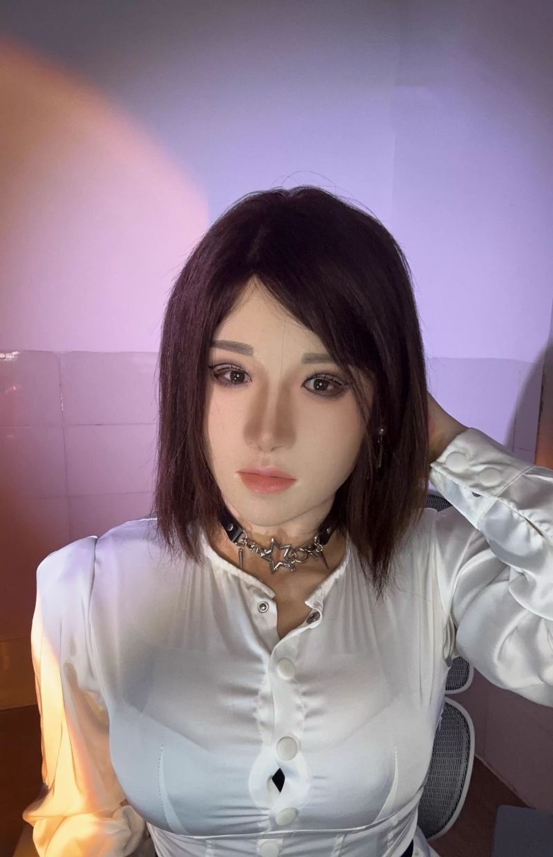 アジア美人顔　「若琳」　シリコン制フィメールマスク　フルヘッド　メイク付き　瞳無し　女装グッズ　正規品保証　全国送料無料-3