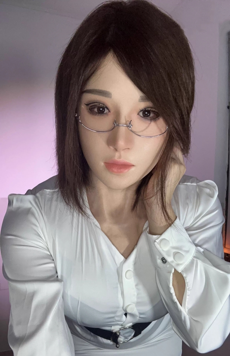 アジア美人顔　「若琳」　シリコン制フィメールマスク　フルヘッド　メイク付き　瞳無し　女装グッズ　正規品保証　全国送料無料-4