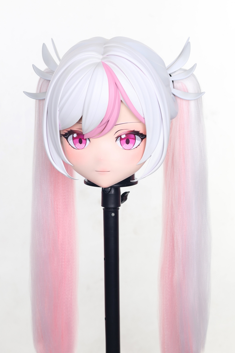 硬質髪の鍵付き全頭面　(YF-001~YF-010)　二次元美少女　フルヘッド着ぐるみマスク　 磁吸式前頭部＆後頭部　サイズオーダーメイド　KIGURUMI変身　他のキャラクターもオーダーメイド可能　コスプレイベント用品　全国送料無料-17