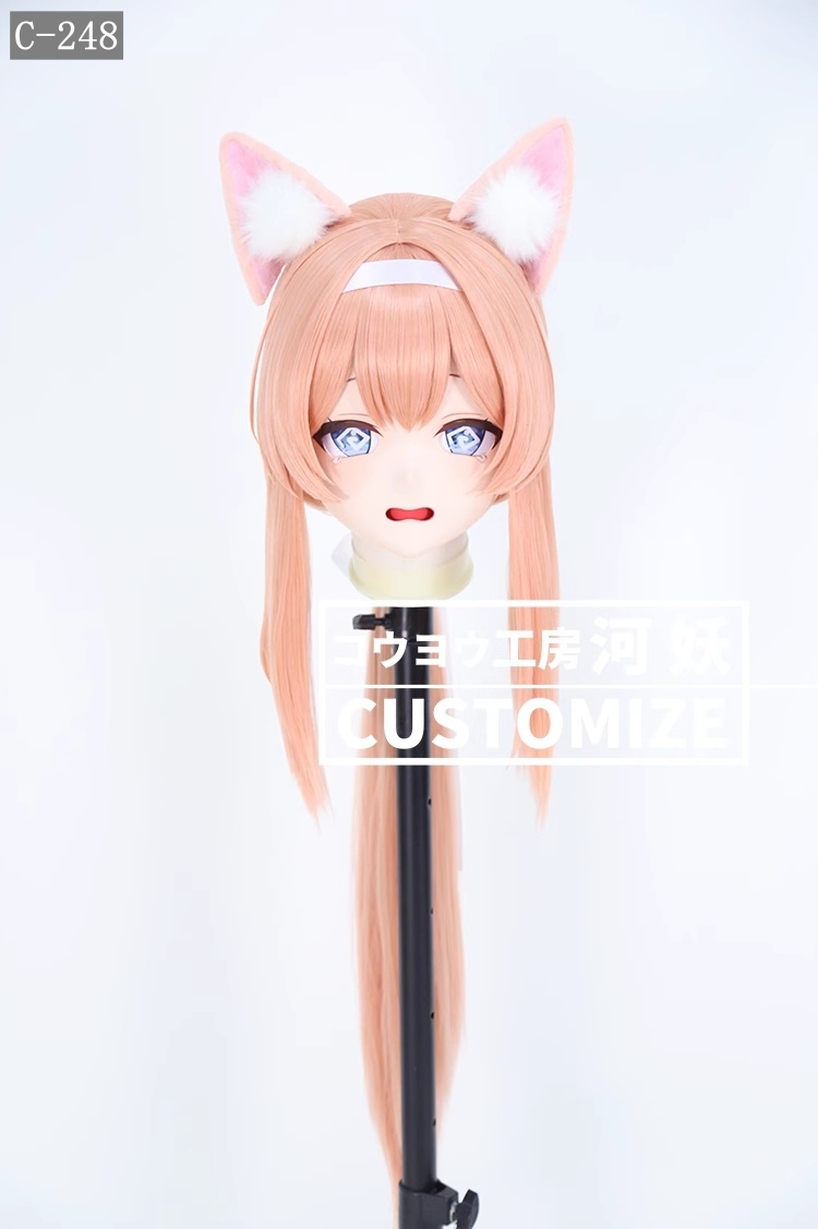 二次元美少女　鍵つき全頭面　KIGURUMIマスク(C-241~C-250)　通気孔付　高品質樹脂製　サイズオーダーメイド　フルヘッド　アニメマスク　河妖工房製品　正規品保証　全国送料無料-22