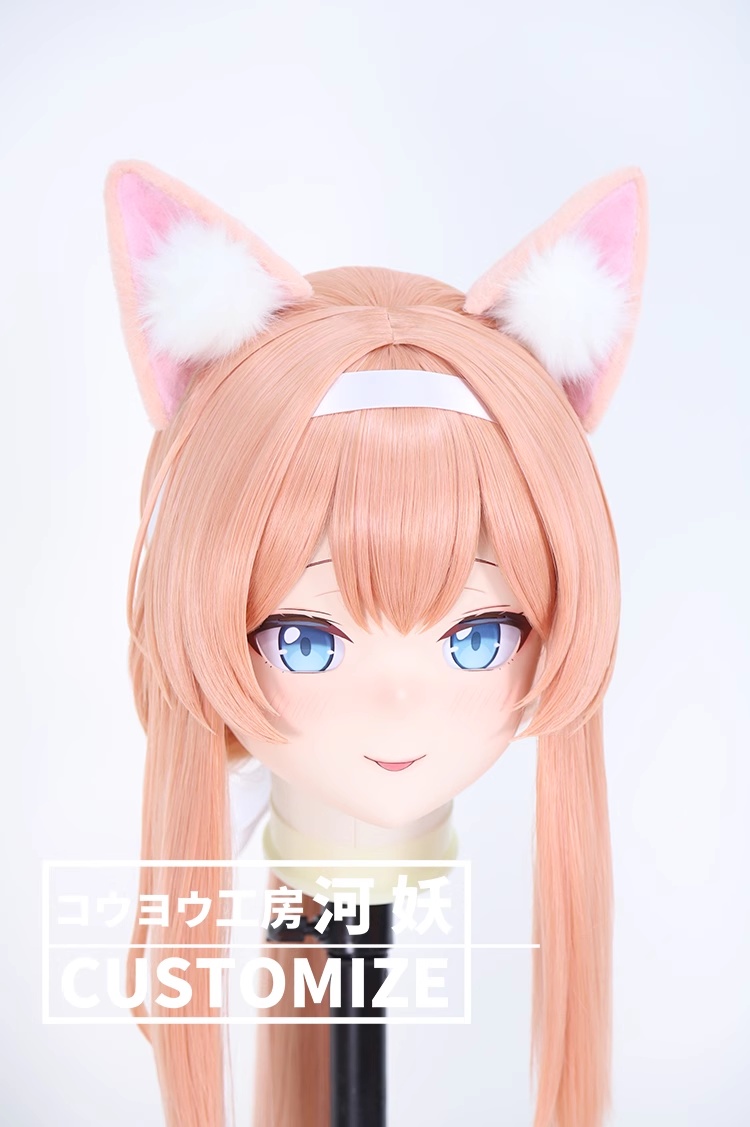 二次元美少女　鍵つき全頭面　KIGURUMIマスク(C-241~C-250)　通気孔付　高品質樹脂製　サイズオーダーメイド　フルヘッド　アニメマスク　河妖工房製品　正規品保証　全国送料無料-26