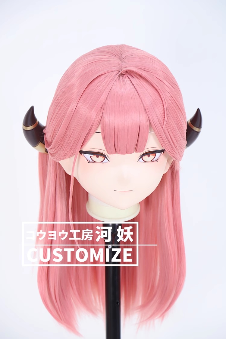 二次元美少女　鍵つき全頭面　KIGURUMIマスク(C-251~C-260)　通気孔付　高品質樹脂製　サイズオーダーメイド　フルヘッド　アニメマスク　河妖工房製品　正規品保証　全国送料無料-13