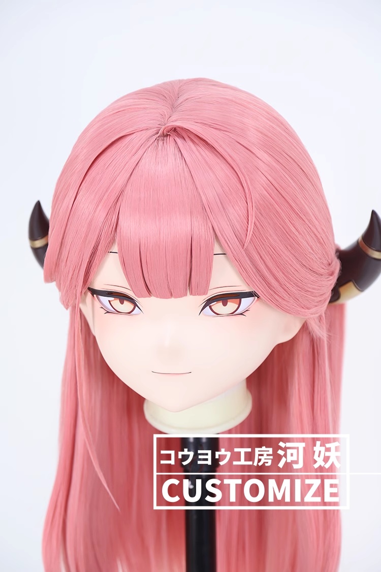 二次元美少女　鍵つき全頭面　KIGURUMIマスク(C-251~C-260)　通気孔付　高品質樹脂製　サイズオーダーメイド　フルヘッド　アニメマスク　河妖工房製品　正規品保証　全国送料無料-14
