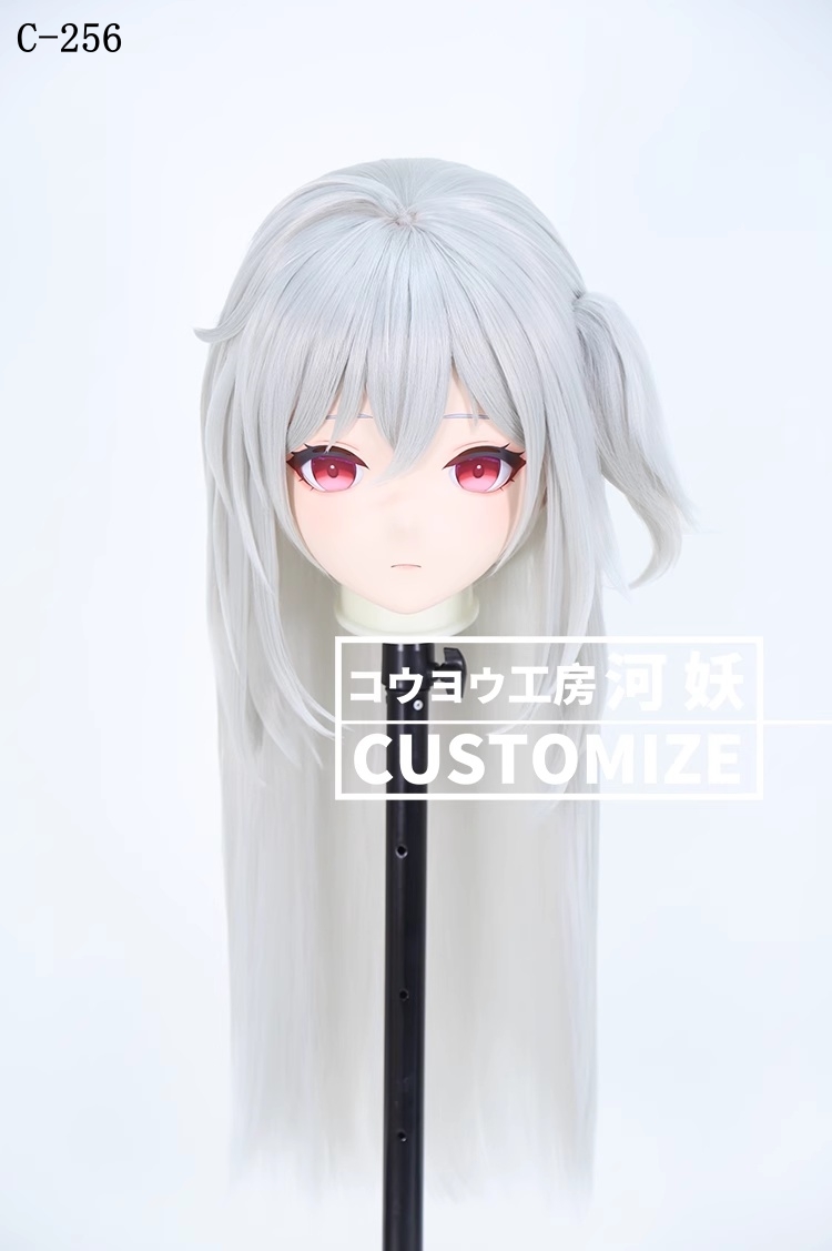 二次元美少女　鍵つき全頭面　KIGURUMIマスク(C-251~C-260)　通気孔付　高品質樹脂製　サイズオーダーメイド　フルヘッド　アニメマスク　河妖工房製品　正規品保証　全国送料無料-15
