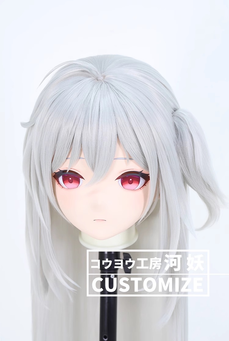 二次元美少女　鍵つき全頭面　KIGURUMIマスク(C-251~C-260)　通気孔付　高品質樹脂製　サイズオーダーメイド　フルヘッド　アニメマスク　河妖工房製品　正規品保証　全国送料無料-17
