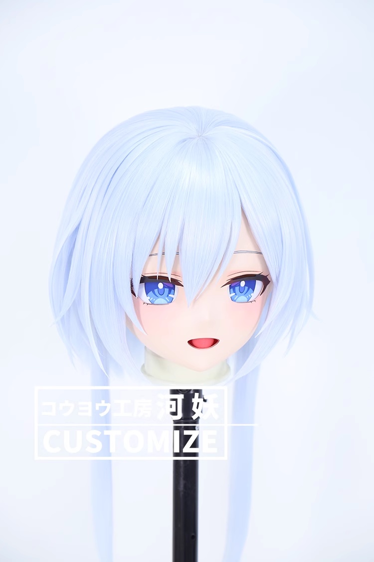 二次元美少女　鍵つき全頭面　KIGURUMIマスク(C-261~C-270)　通気孔付　高品質樹脂製　サイズオーダーメイド　フルヘッド　アニメマスク　河妖工房製品　正規品保証　全国送料無料-2
