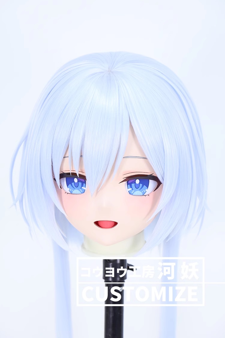 二次元美少女　鍵つき全頭面　KIGURUMIマスク(C-261~C-270)　通気孔付　高品質樹脂製　サイズオーダーメイド　フルヘッド　アニメマスク　河妖工房製品　正規品保証　全国送料無料-3
