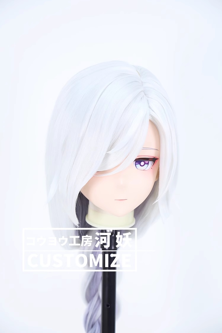 二次元美少女　鍵つき全頭面　KIGURUMIマスク(C-261~C-270)　通気孔付　高品質樹脂製　サイズオーダーメイド　フルヘッド　アニメマスク　河妖工房製品　正規品保証　全国送料無料-5