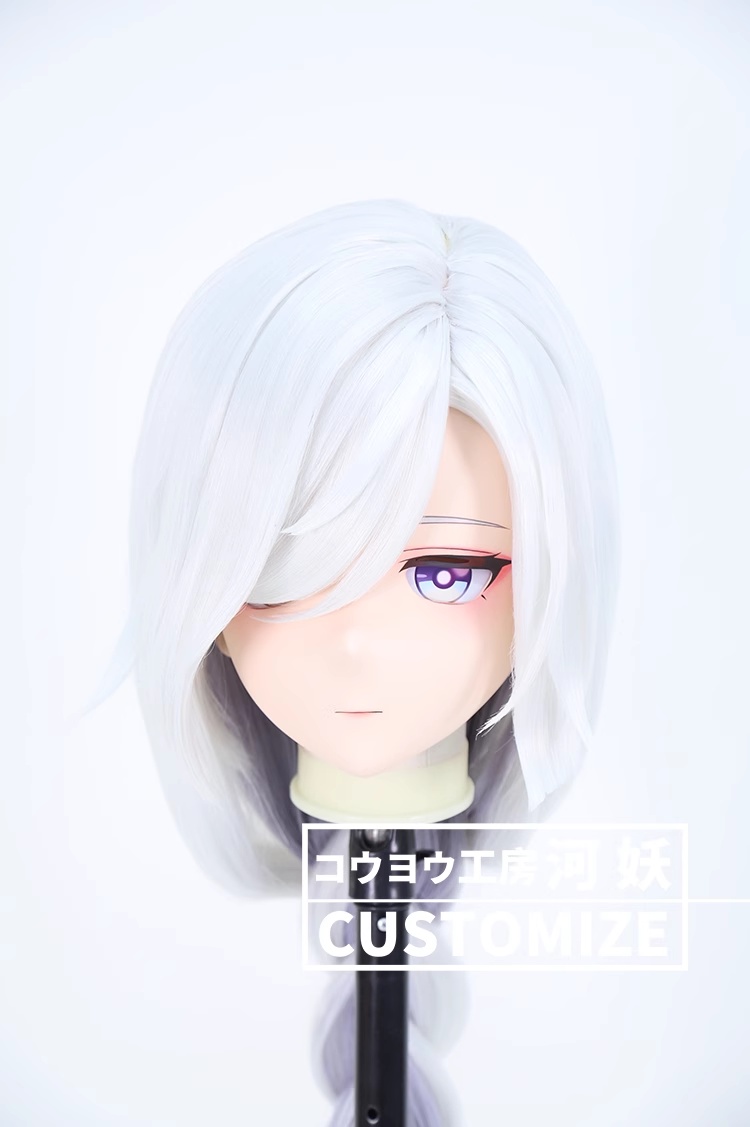 二次元美少女　鍵つき全頭面　KIGURUMIマスク(C-261~C-270)　通気孔付　高品質樹脂製　サイズオーダーメイド　フルヘッド　アニメマスク　河妖工房製品　正規品保証　全国送料無料-6