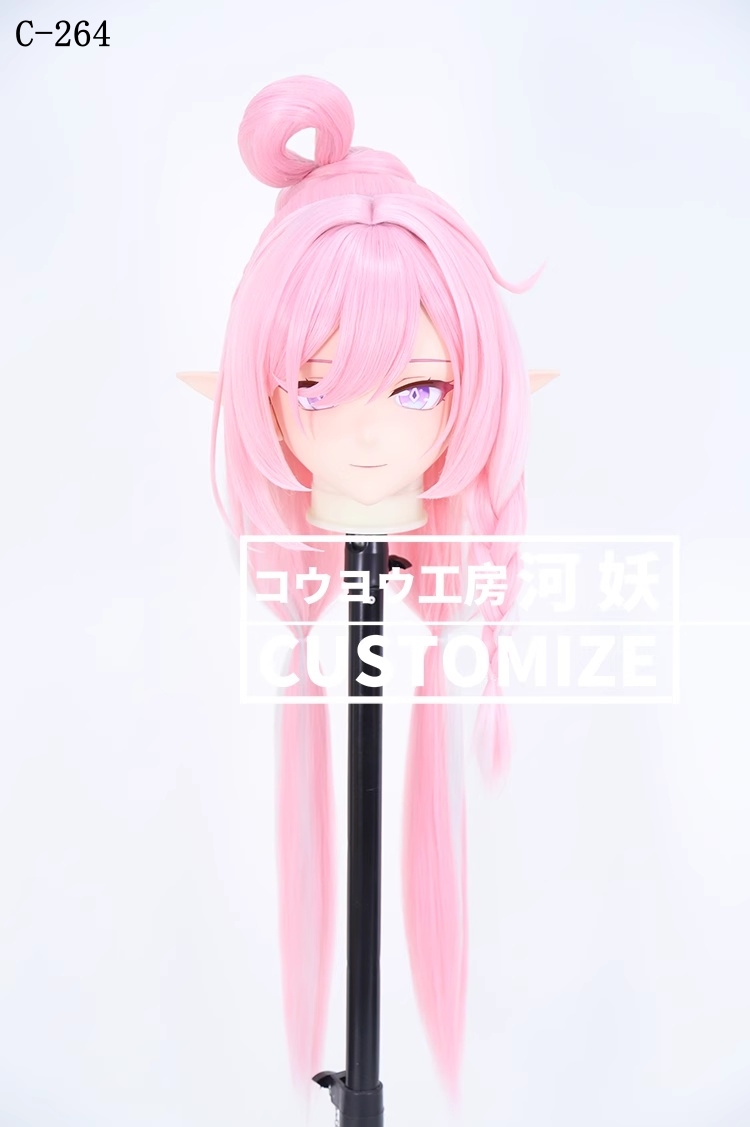 二次元美少女　鍵つき全頭面　KIGURUMIマスク(C-261~C-270)　通気孔付　高品質樹脂製　サイズオーダーメイド　フルヘッド　アニメマスク　河妖工房製品　正規品保証　全国送料無料-9