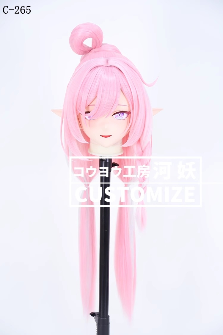 二次元美少女　鍵つき全頭面　KIGURUMIマスク(C-261~C-270)　通気孔付　高品質樹脂製　サイズオーダーメイド　フルヘッド　アニメマスク　河妖工房製品　正規品保証　全国送料無料-12