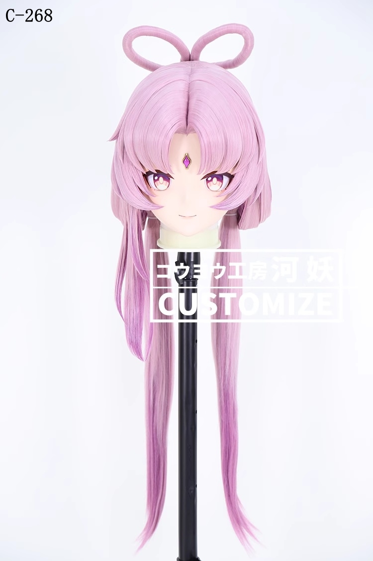 二次元美少女　鍵つき全頭面　KIGURUMIマスク(C-261~C-270)　通気孔付　高品質樹脂製　サイズオーダーメイド　フルヘッド　アニメマスク　河妖工房製品　正規品保証　全国送料無料-21