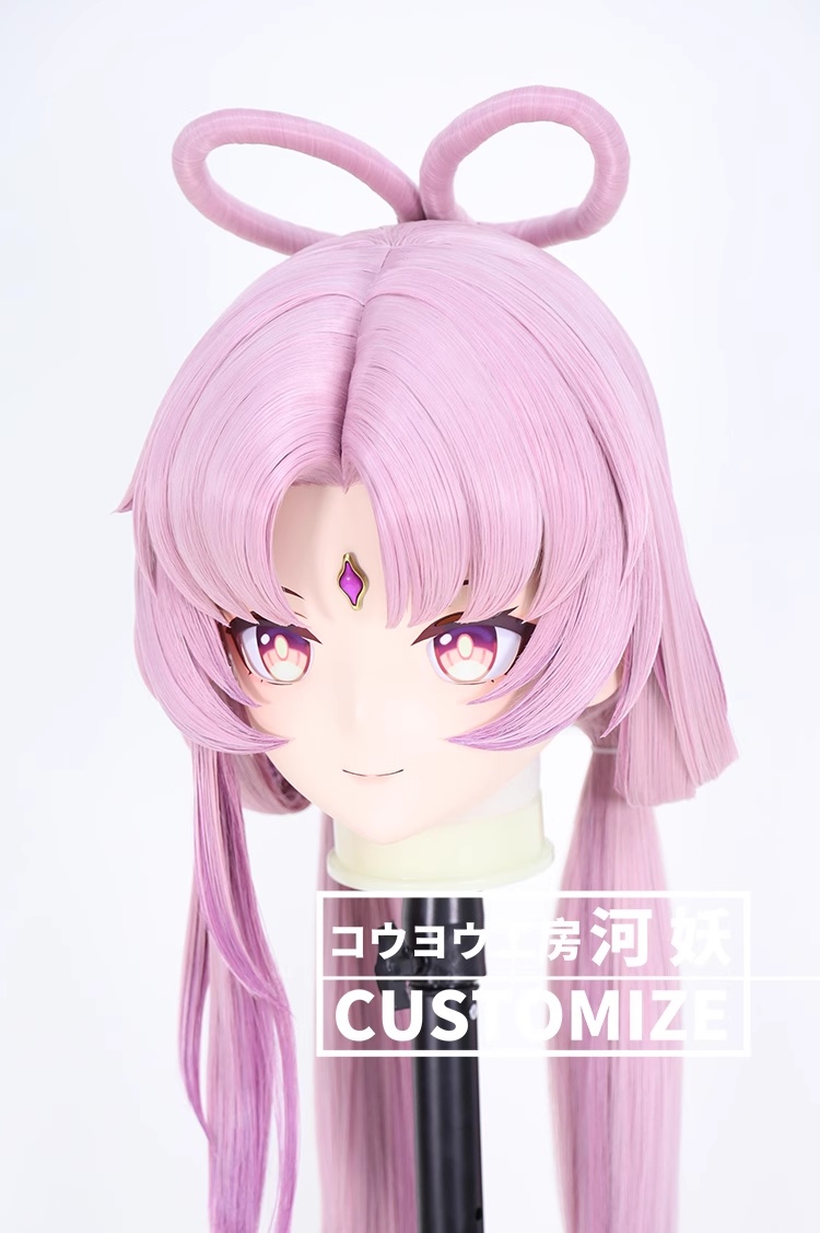 二次元美少女　鍵つき全頭面　KIGURUMIマスク(C-261~C-270)　通気孔付　高品質樹脂製　サイズオーダーメイド　フルヘッド　アニメマスク　河妖工房製品　正規品保証　全国送料無料-23