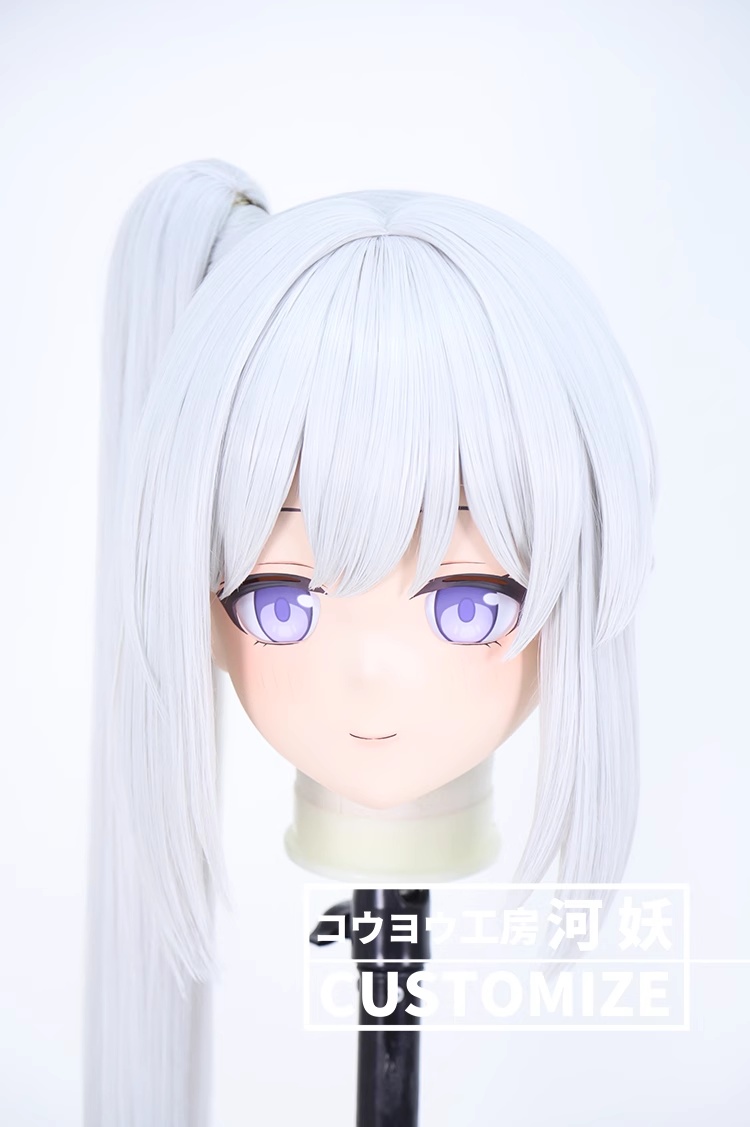 二次元美少女　鍵つき全頭面　KIGURUMIマスク(C-271~C-280)　通気孔付　高品質樹脂製　サイズオーダーメイド　フルヘッド　アニメマスク　河妖工房製品　正規品保証　全国送料無料-2
