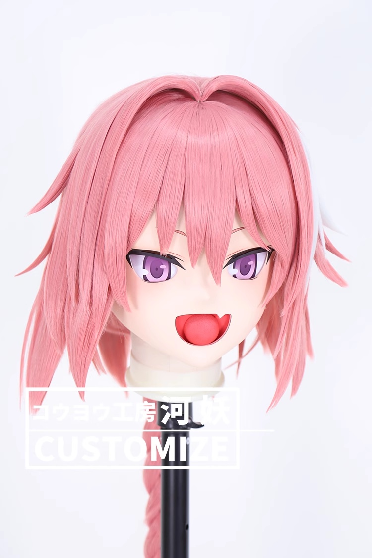 二次元美少女　鍵つき全頭面　KIGURUMIマスク(C-281~C-290)　通気孔付　高品質樹脂製　サイズオーダーメイド　フルヘッド　アニメマスク　河妖工房製品　正規品保証　全国送料無料-2