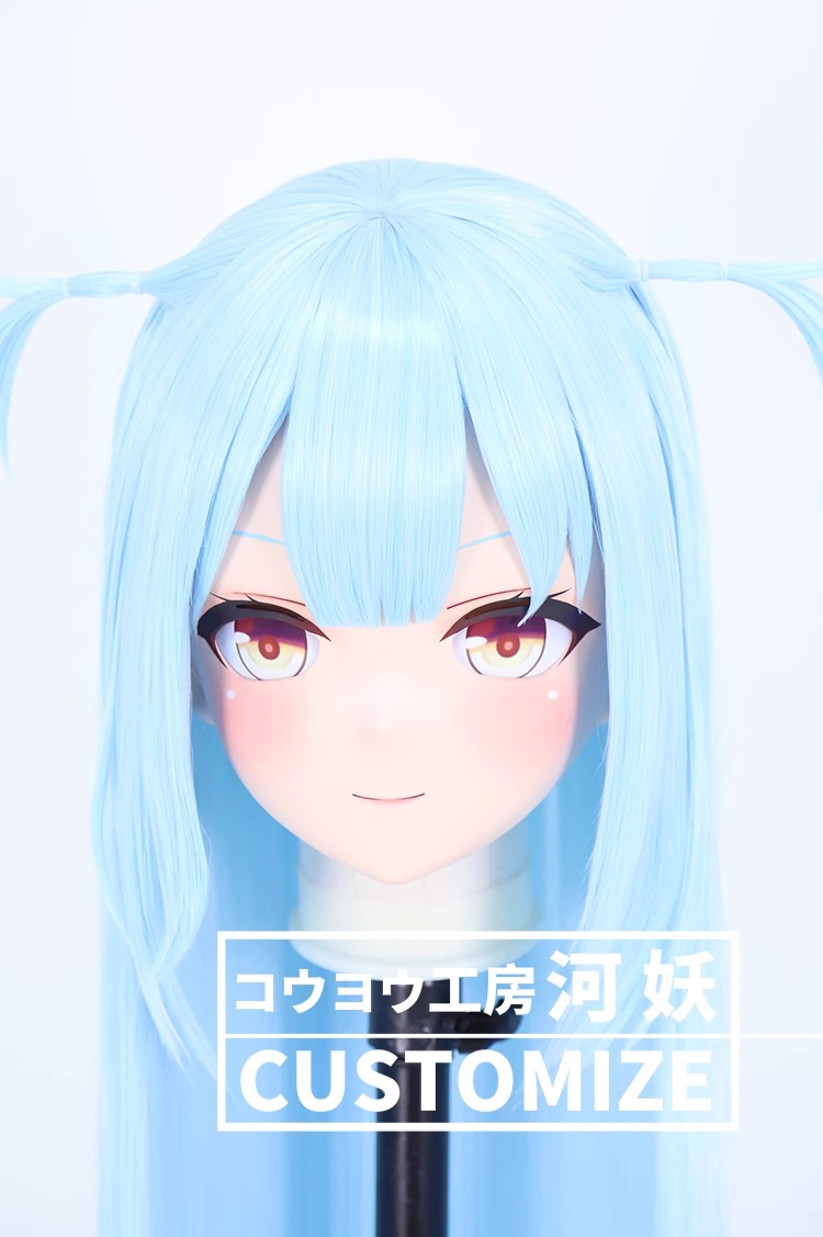 二次元美少女　鍵つき全頭面　KIGURUMIマスク(C-281~C-290)　通気孔付　高品質樹脂製　サイズオーダーメイド　フルヘッド　アニメマスク　河妖工房製品　正規品保証　全国送料無料-6