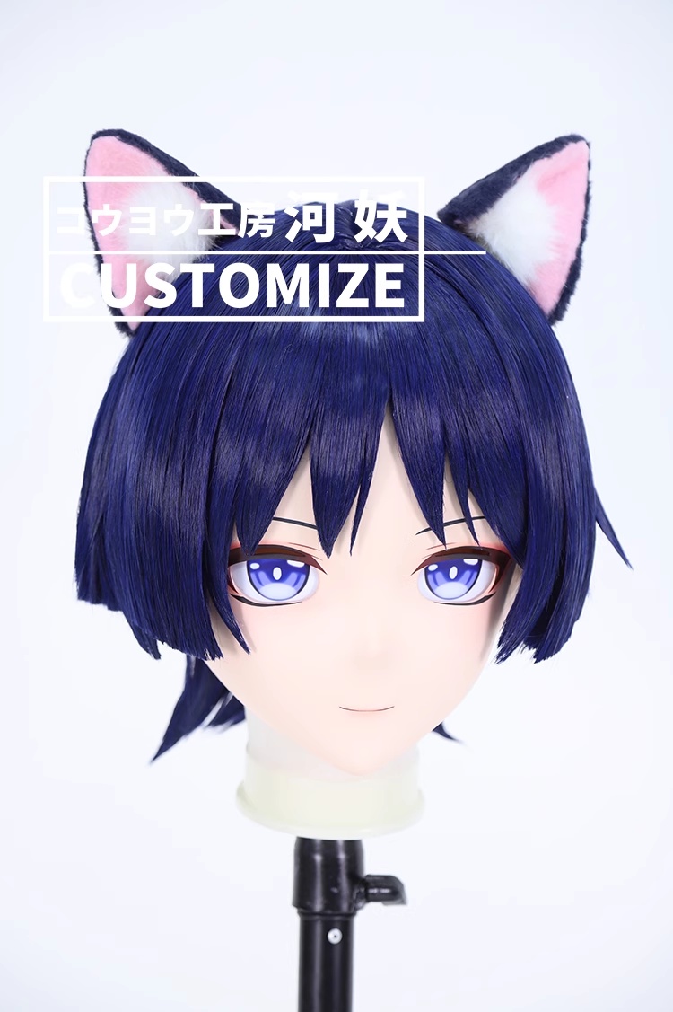 二次元美少女　鍵つき全頭面　KIGURUMIマスク(C-281~C-290)　通気孔付　高品質樹脂製　サイズオーダーメイド　フルヘッド　アニメマスク　河妖工房製品　正規品保証　全国送料無料-11