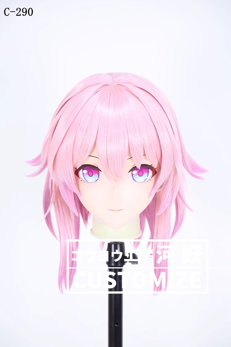 二次元美少女　鍵つき全頭面　KIGURUMIマスク(C-281~C-290)　通気孔付　高品質樹脂製　サイズオーダーメイド　フルヘッド　アニメマスク　河妖工房製品　正規品保証　全国送料無料-28