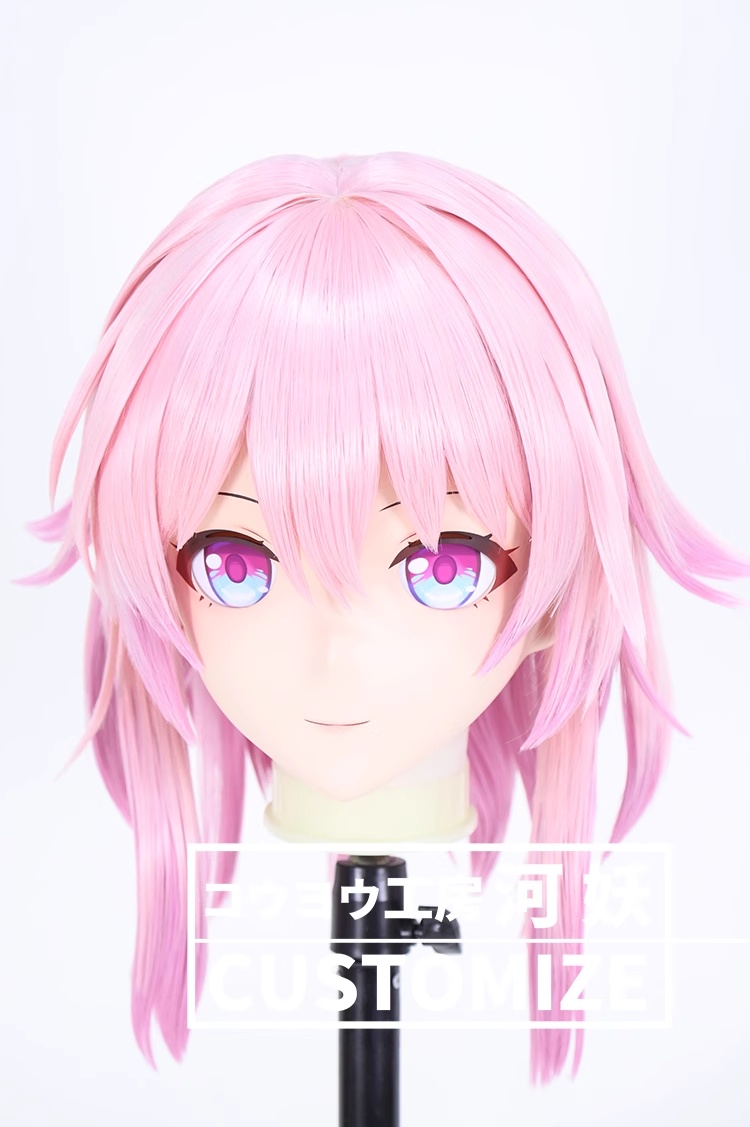 二次元美少女　鍵つき全頭面　KIGURUMIマスク(C-281~C-290)　通気孔付　高品質樹脂製　サイズオーダーメイド　フルヘッド　アニメマスク　河妖工房製品　正規品保証　全国送料無料-30