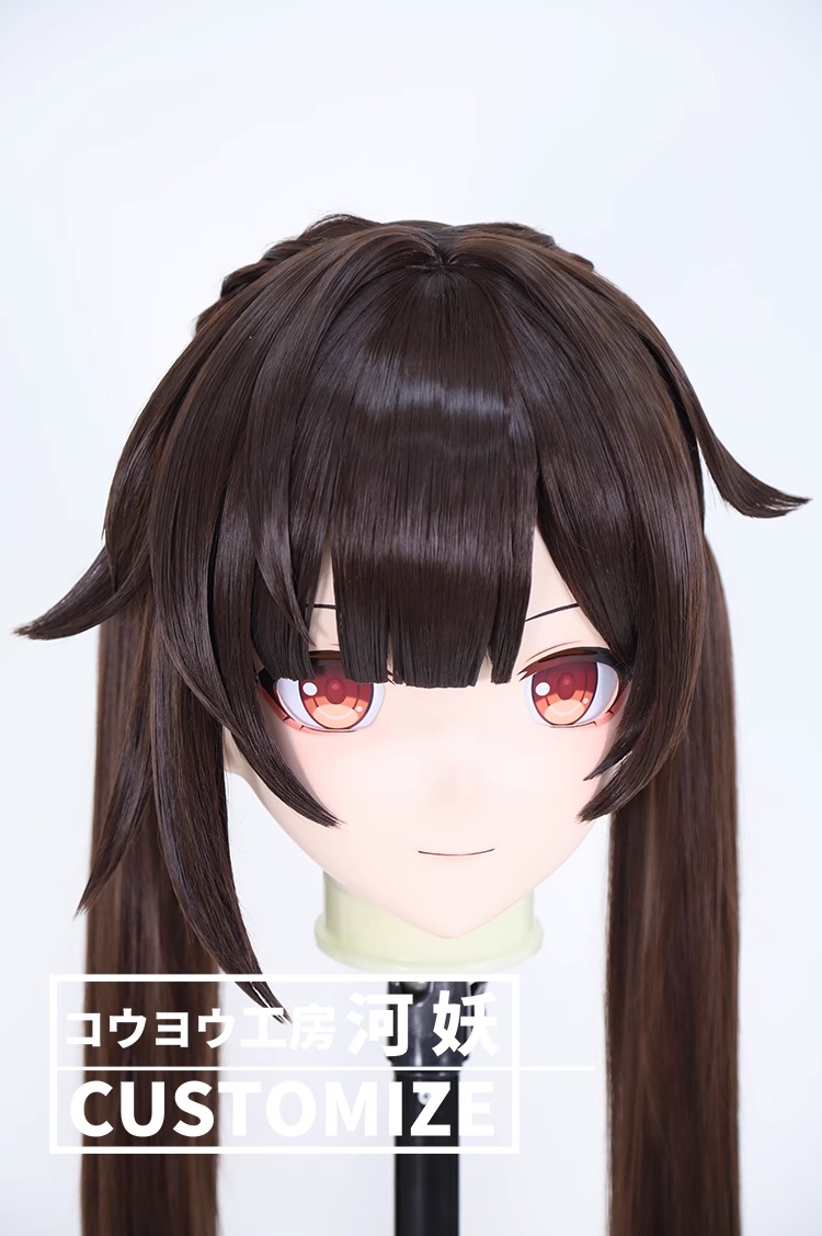 二次元美少女　鍵つき全頭面　KIGURUMIマスク(C-291~C-300)　通気孔付　高品質樹脂製　サイズオーダーメイド　フルヘッド　アニメマスク　河妖工房製品　正規品保証　全国送料無料-8
