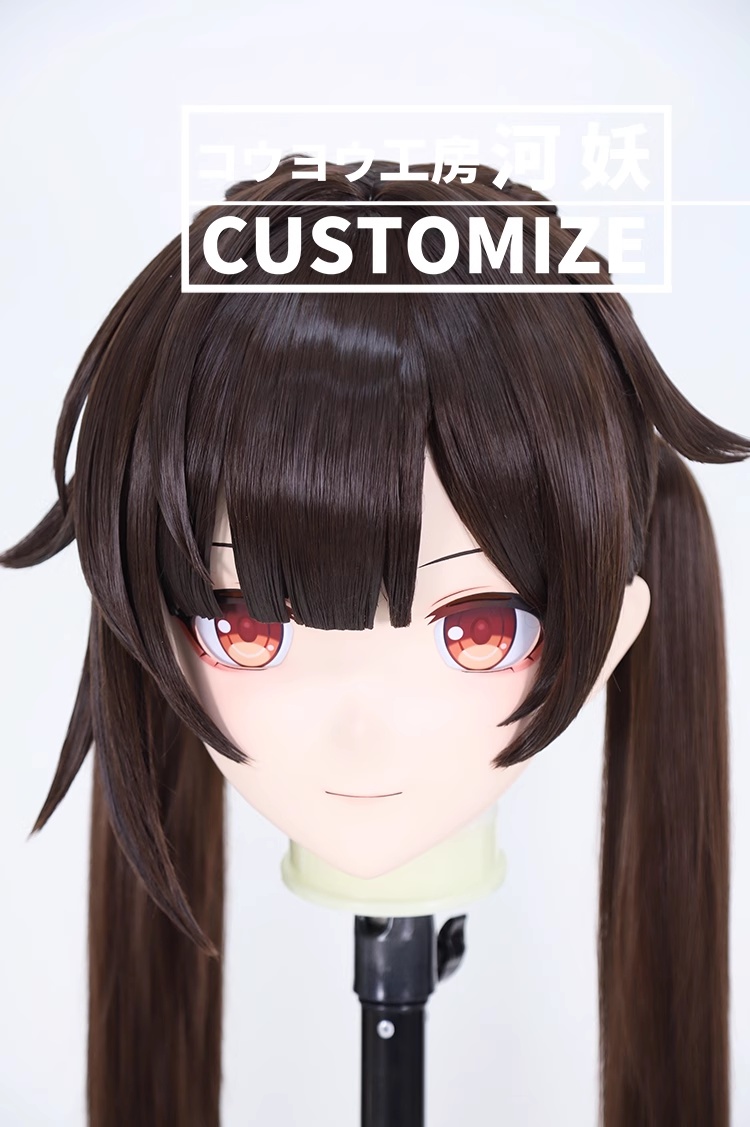 二次元美少女　鍵つき全頭面　KIGURUMIマスク(C-291~C-300)　通気孔付　高品質樹脂製　サイズオーダーメイド　フルヘッド　アニメマスク　河妖工房製品　正規品保証　全国送料無料-9