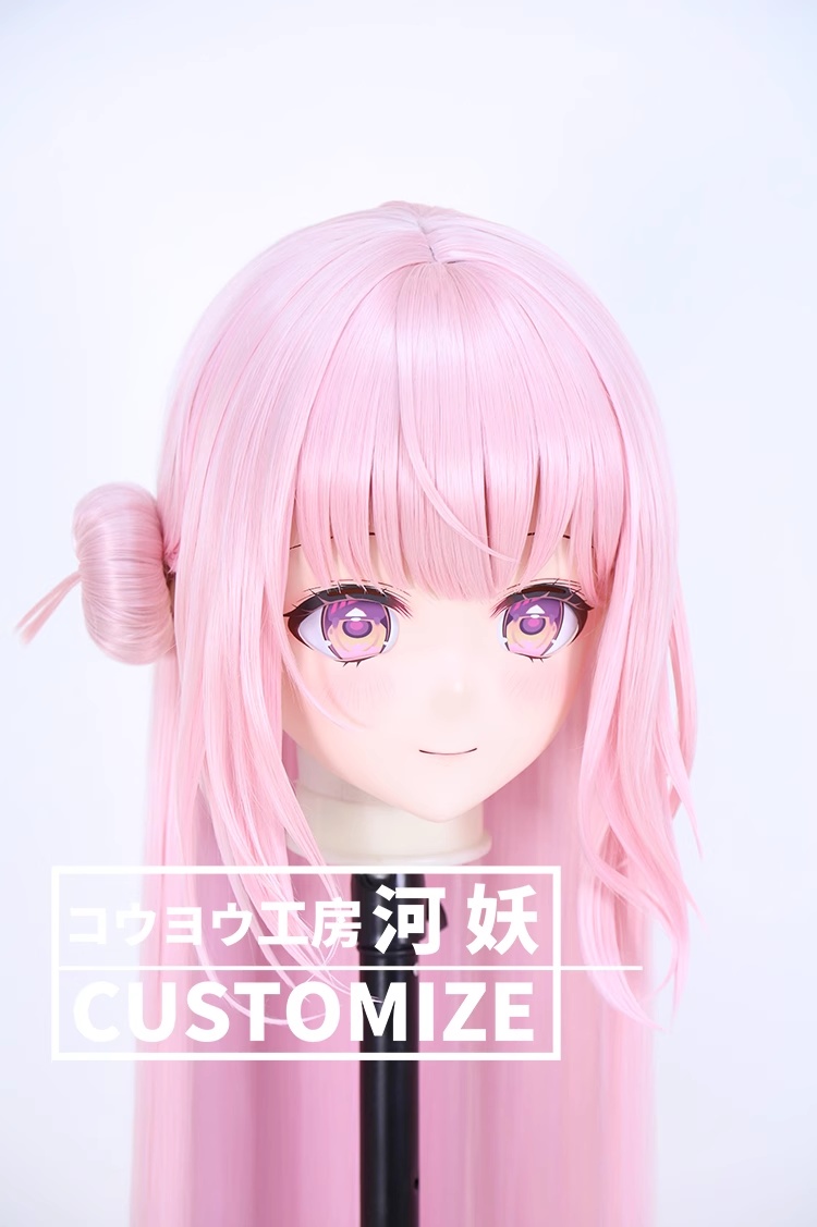 二次元美少女　鍵つき全頭面　KIGURUMIマスク(C-291~C-300)　通気孔付　高品質樹脂製　サイズオーダーメイド　フルヘッド　アニメマスク　河妖工房製品　正規品保証　全国送料無料-17