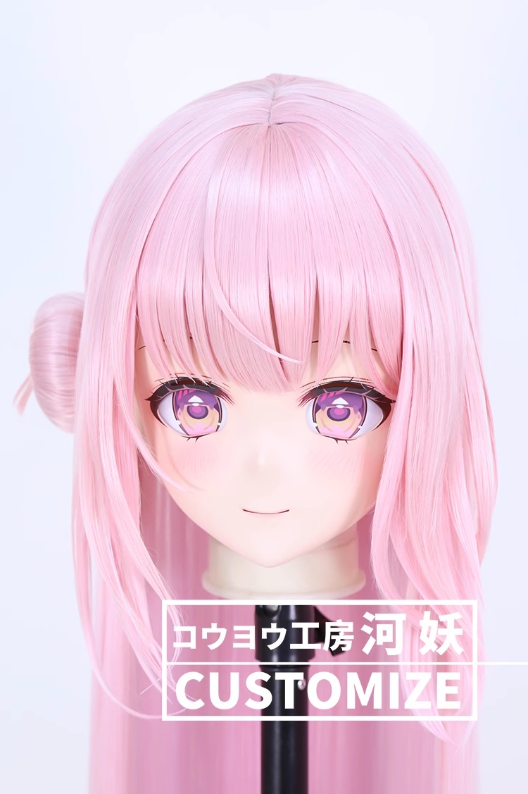 二次元美少女　鍵つき全頭面　KIGURUMIマスク(C-291~C-300)　通気孔付　高品質樹脂製　サイズオーダーメイド　フルヘッド　アニメマスク　河妖工房製品　正規品保証　全国送料無料-18