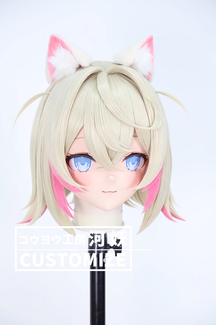 二次元美少女　鍵つき全頭面　KIGURUMIマスク(C-301~C-310)　通気孔付　高品質樹脂製　サイズオーダーメイド　フルヘッド　アニメマスク　河妖工房製品　正規品保証　全国送料無料-8