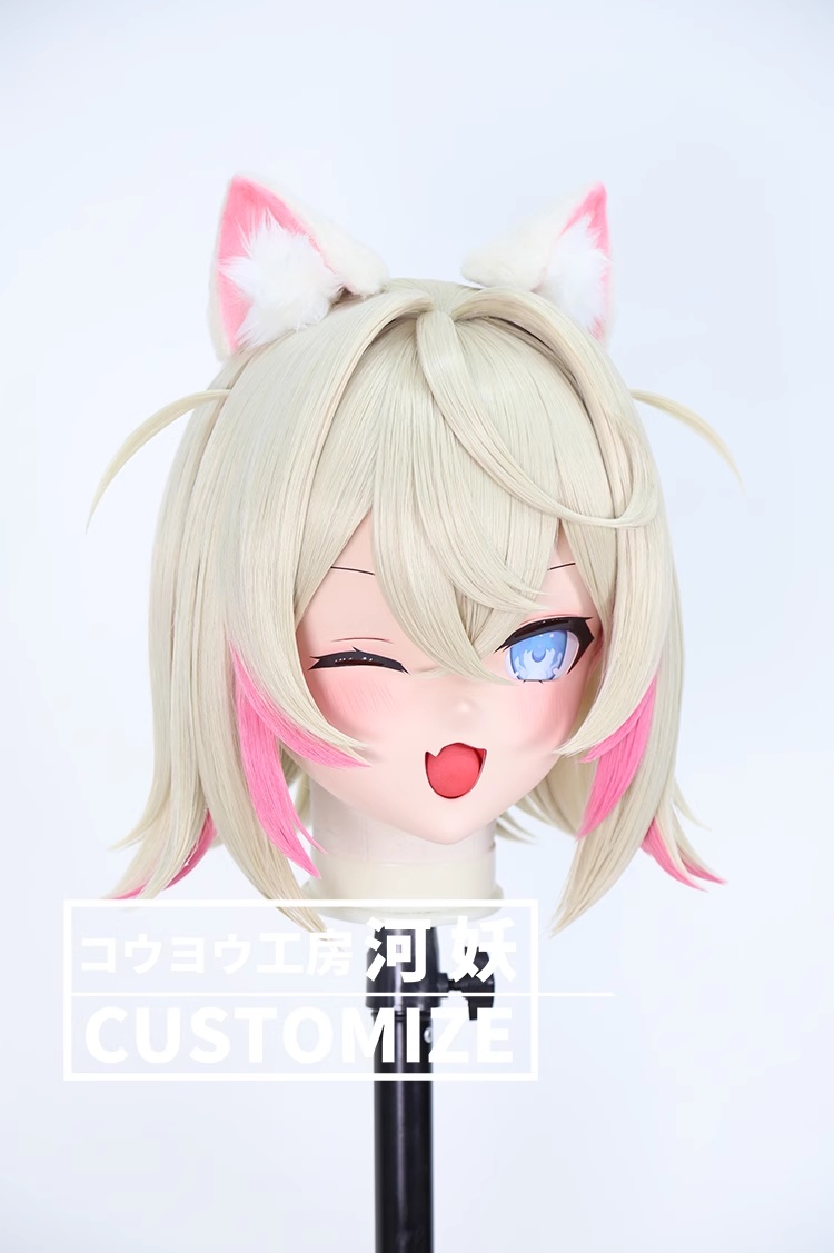 二次元美少女　鍵つき全頭面　KIGURUMIマスク(C-301~C-310)　通気孔付　高品質樹脂製　サイズオーダーメイド　フルヘッド　アニメマスク　河妖工房製品　正規品保証　全国送料無料-11