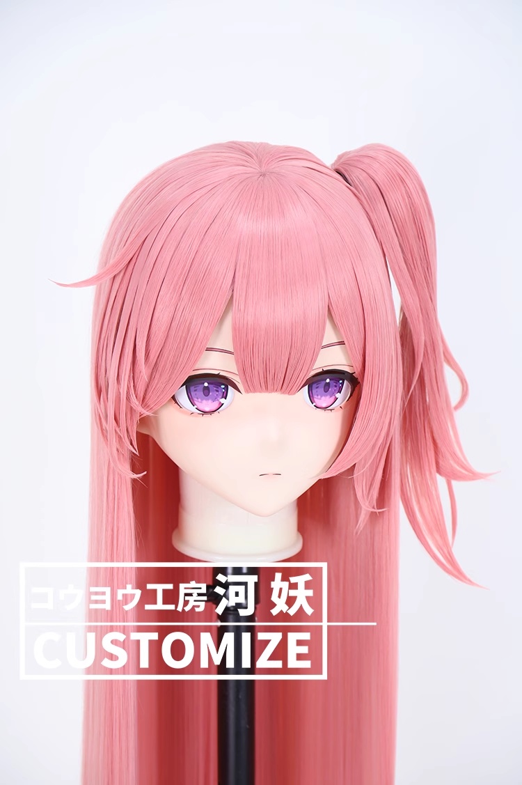 二次元美少女　鍵つき全頭面　KIGURUMIマスク(C-301~C-310)　通気孔付　高品質樹脂製　サイズオーダーメイド　フルヘッド　アニメマスク　河妖工房製品　正規品保証　全国送料無料-14