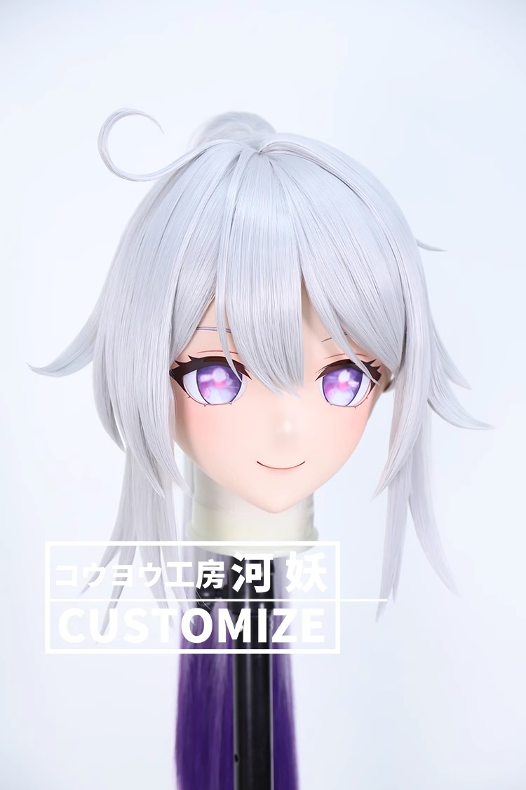 二次元美少女　鍵つき全頭面　KIGURUMIマスク(C-301~C-310)　通気孔付　高品質樹脂製　サイズオーダーメイド　フルヘッド　アニメマスク　河妖工房製品　正規品保証　全国送料無料-17