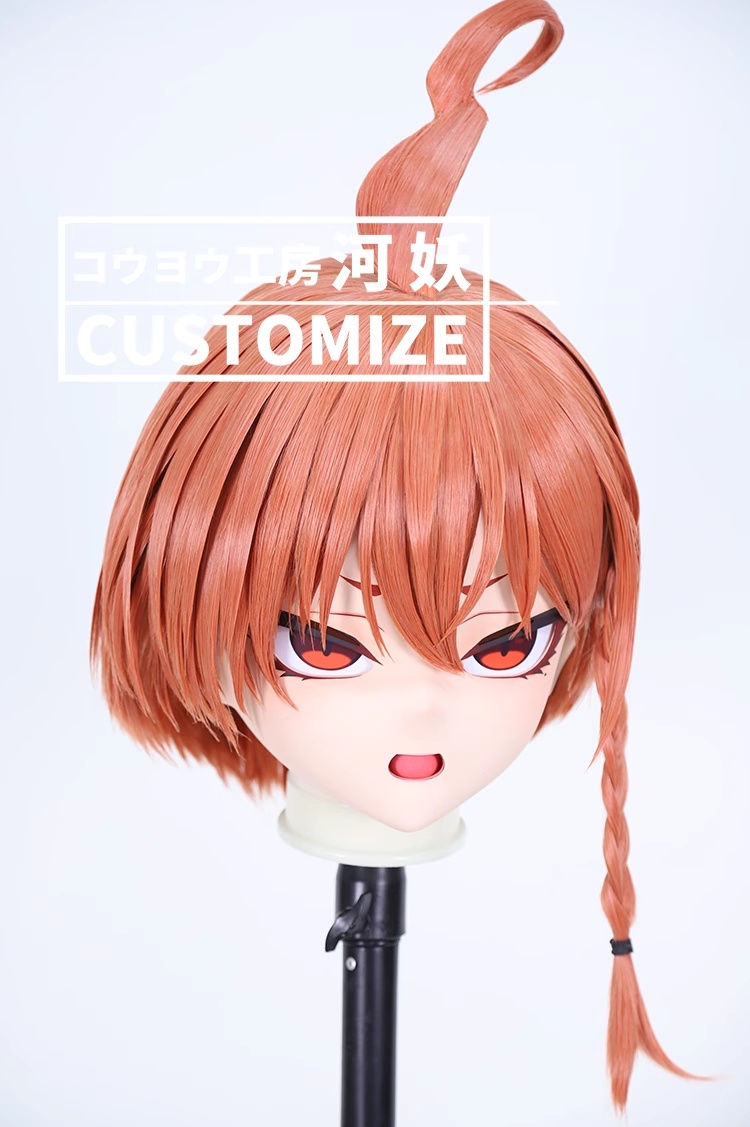 二次元美少女　鍵つき全頭面　KIGURUMIマスク(C-301~C-310)　通気孔付　高品質樹脂製　サイズオーダーメイド　フルヘッド　アニメマスク　河妖工房製品　正規品保証　全国送料無料-23