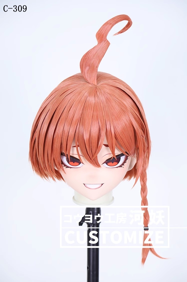 二次元美少女　鍵つき全頭面　KIGURUMIマスク(C-301~C-310)　通気孔付　高品質樹脂製　サイズオーダーメイド　フルヘッド　アニメマスク　河妖工房製品　正規品保証　全国送料無料-24