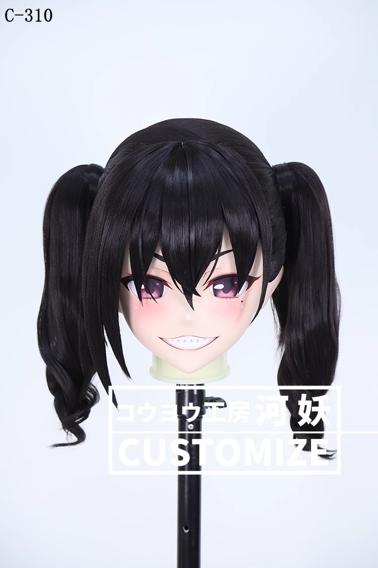 二次元美少女　鍵つき全頭面　KIGURUMIマスク(C-301~C-310)　通気孔付　高品質樹脂製　サイズオーダーメイド　フルヘッド　アニメマスク　河妖工房製品　正規品保証　全国送料無料-27