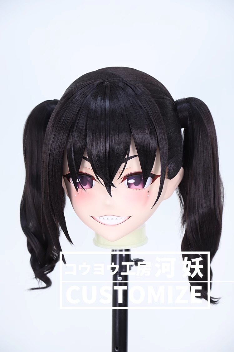 二次元美少女　鍵つき全頭面　KIGURUMIマスク(C-301~C-310)　通気孔付　高品質樹脂製　サイズオーダーメイド　フルヘッド　アニメマスク　河妖工房製品　正規品保証　全国送料無料-28