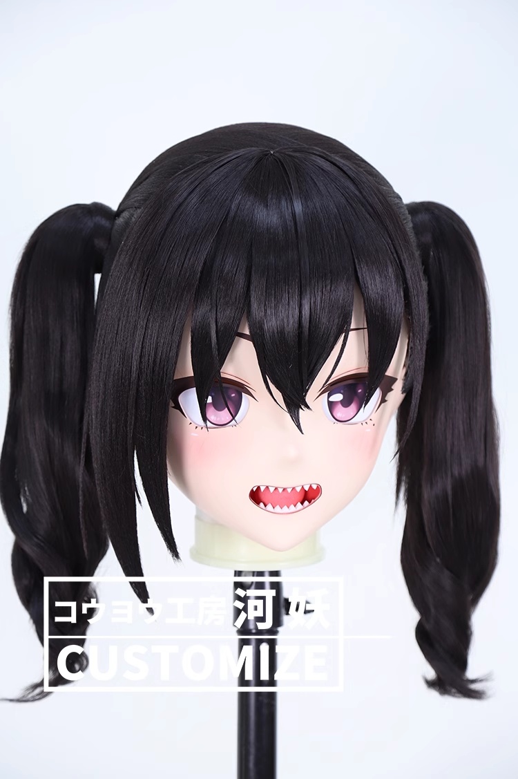 二次元美少女　鍵つき全頭面　KIGURUMIマスク(C-311~C-320)　通気孔付　高品質樹脂製　サイズオーダーメイド　フルヘッド　アニメマスク　河妖工房製品　正規品保証　全国送料無料-2