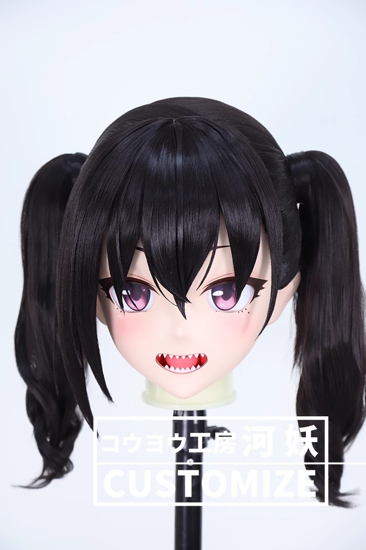 二次元美少女　鍵つき全頭面　KIGURUMIマスク(C-311~C-320)　通気孔付　高品質樹脂製　サイズオーダーメイド　フルヘッド　アニメマスク　河妖工房製品　正規品保証　全国送料無料-3