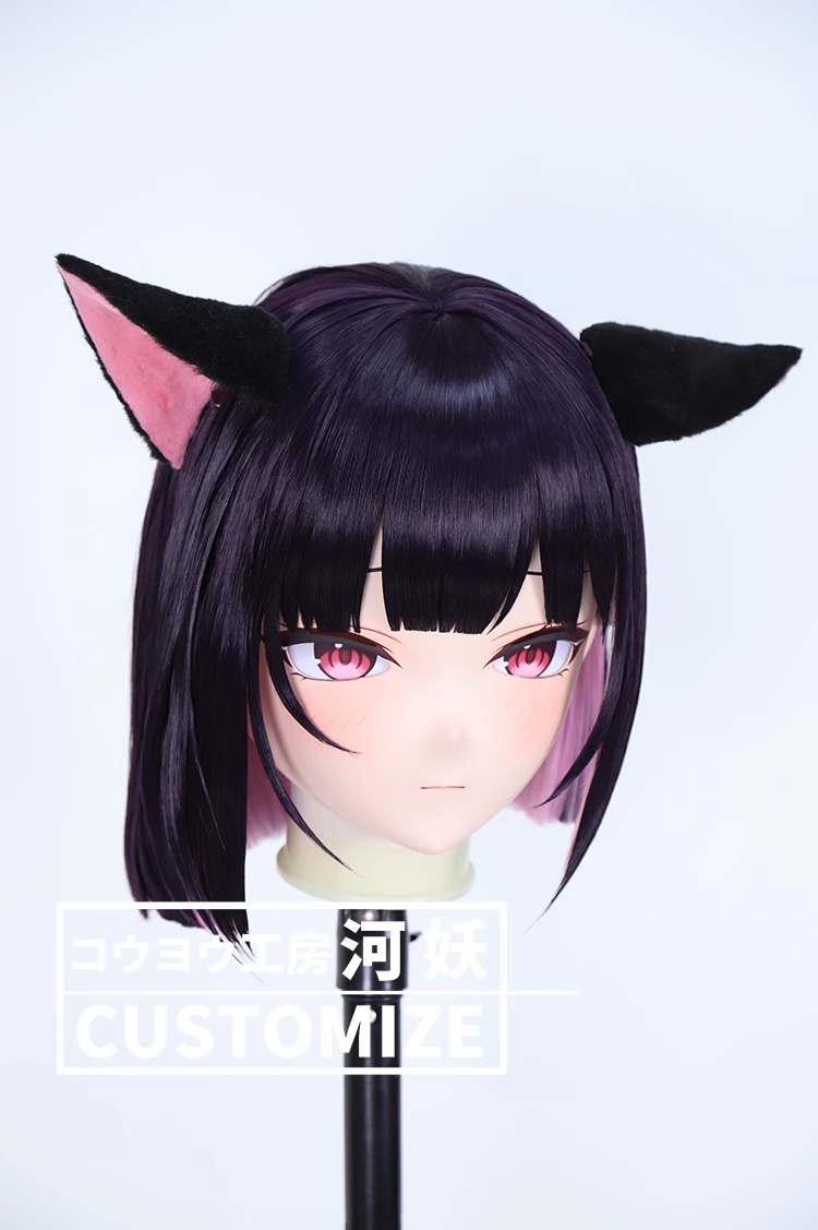 二次元美少女　鍵つき全頭面　KIGURUMIマスク(C-311~C-320)　通気孔付　高品質樹脂製　サイズオーダーメイド　フルヘッド　アニメマスク　河妖工房製品　正規品保証　全国送料無料-25