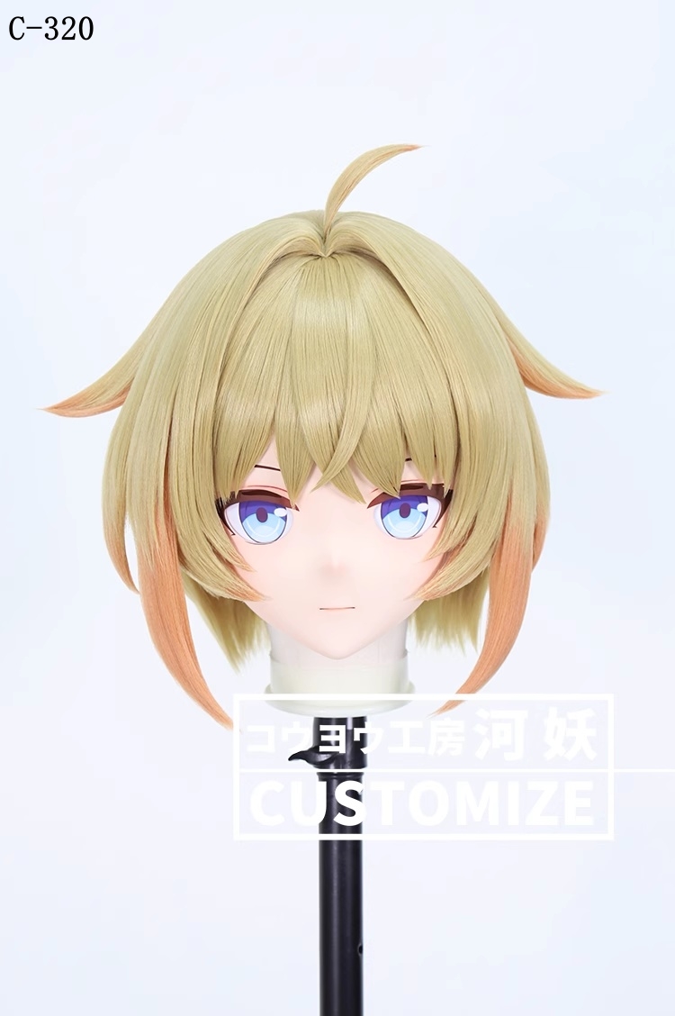 二次元美少女　鍵つき全頭面　KIGURUMIマスク(C-311~C-320)　通気孔付　高品質樹脂製　サイズオーダーメイド　フルヘッド　アニメマスク　河妖工房製品　正規品保証　全国送料無料-27